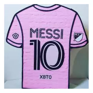 Piñata De Cumpleaños Y Fiestas Camiseta Rosa Messi