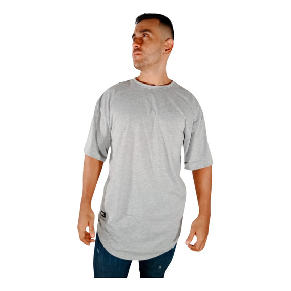 Camiseta Oversize Para Hombre Manga Caída En Tela Fria