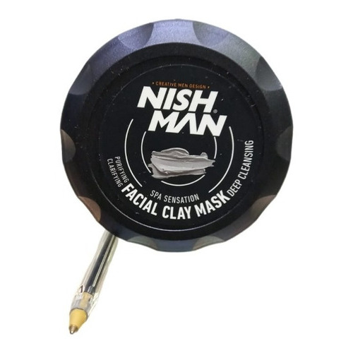 Nish Man Facial Clay Mask Mascarilla De Arcilla Limpieza Pro