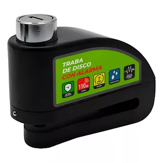 Traba Disco Alarma 110db Candado Moto Bici Seguridad Llaves!