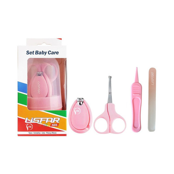 Set Cuidados Bebe Lisfar Cortauñas Tijera Lima Pinza Mocos