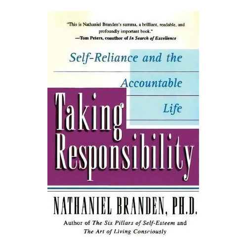 Taking Responsibility, De Nathaniel Branden. Editorial Simon & Schuster, Tapa Blanda En Inglés