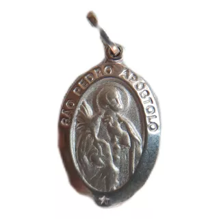 B. Antigo - Medalha Sacra Italiana De São Pedro Prata De Lei