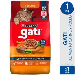 Alimento Para Gato Adulto Gati Carne Y Pollo 1kg - 01mercado