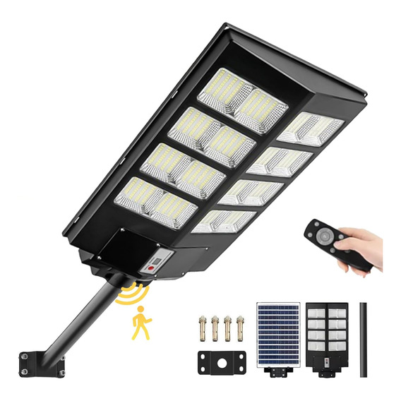 Lámpara Solar Luminaria Alumbrado Exterior Control 1000w