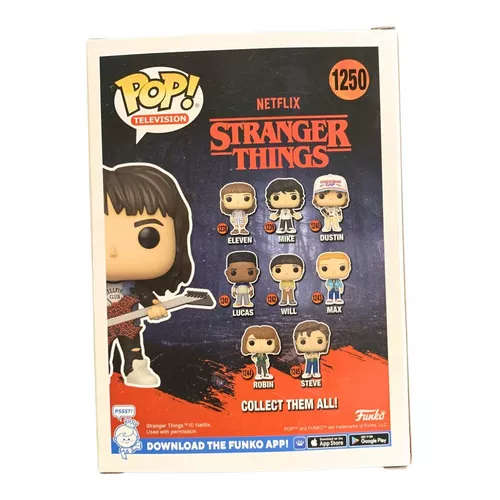 Stranger Things - Eddie com guitarra - Figura Funko Pop Television, FUNKO