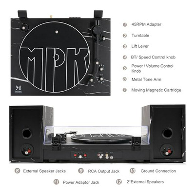 Tocadiscos Compatible Con Vinyl.