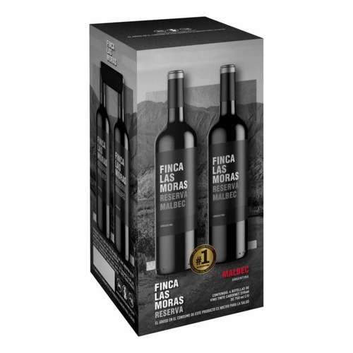 4 Pz Vino Tinto Finca Las Moras Reserva Malbec 750 Ml