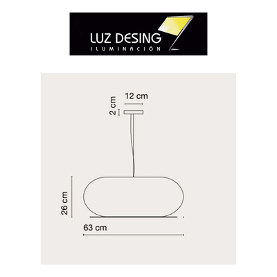 Lampara Colgante Led Valle M Tejido Natural Bl 63cm Mmo