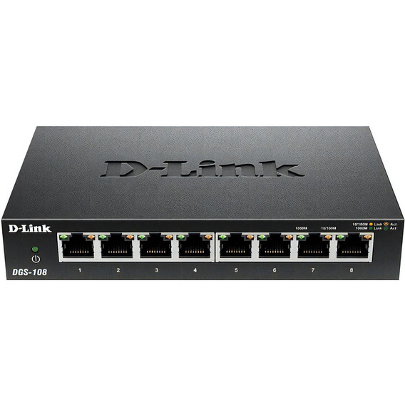 D-link Ethernet Switch, 8 Puertos Gigabit Dgs-108