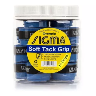 Overgrip Sigma Soft Tack Azul Pote Com 18 Unidades