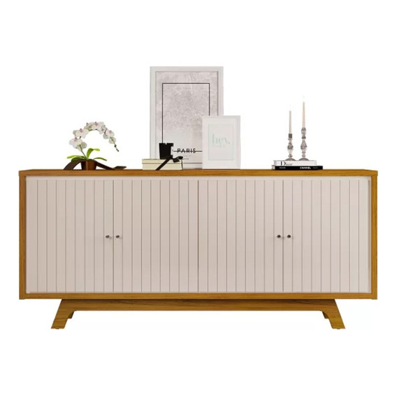 Aparador Mueble Buffet Bargueño 4 Puertas Living Brise