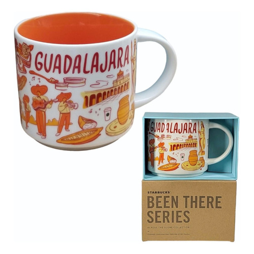 Taza Starbucks Mug - Been There Series Guadalajara Color Naranja