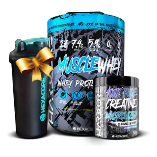Pack Proteína Hexacore Muscle Whey, Creatina Y Shaker Grátis