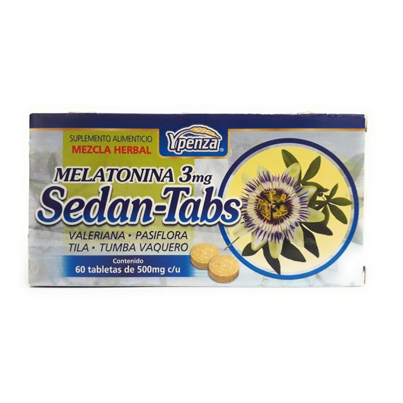 Sedan-tabs Melatonina 3mg  Ypenza® 60 Tabletas De 500mg C/u