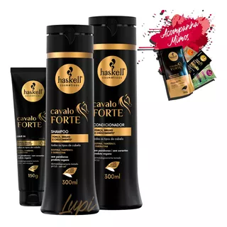  Kit Haskell Cavalo Forte Sh Condicionador 300ml + Leave-in