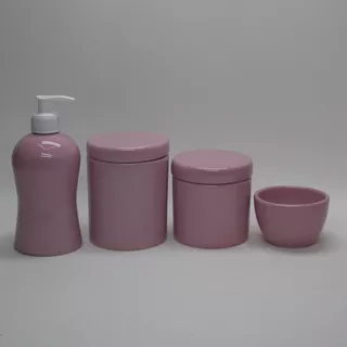 Kit Higiene Bebe 4 Peças Rosa Bebe