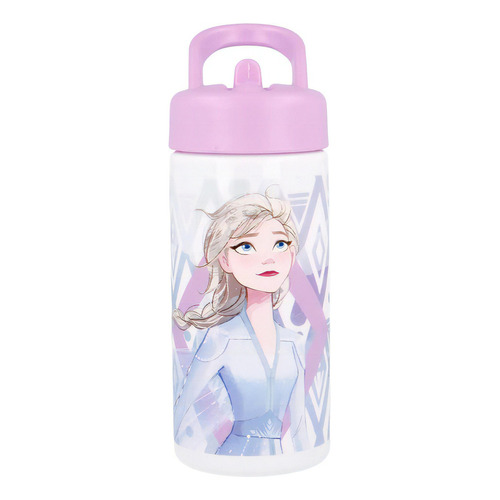 Botella Sport Antiderrame Infantil Frozen 2 Elsa Cresko Color Lila