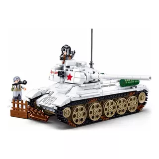 Tanque De Guerra Soviético T-34/85 Blocos De Montar 23,8cm