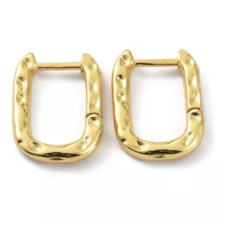 Accesorios Aros Diseño Rectangular Moda Mujer Baño 18k