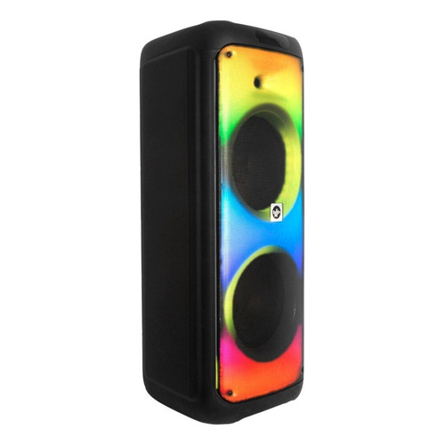 Torre De Sonido Stromberg Tempo SC-01 Negro Bluetooth Luces Led con Ruedas Traseras y Control Independiente de Microfóno y Guitarra