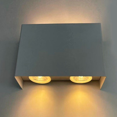 Aplique Pared Diseño Moderno Flat Blanco Apto Led Gu10 