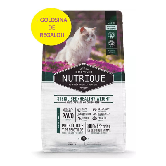 Nutrique Sterilized Gato Adulto Castrado 7.5k + Regalo!