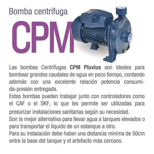 Bomba Agua Centrifuga Klugan Qc75 3/4 Hp 220v