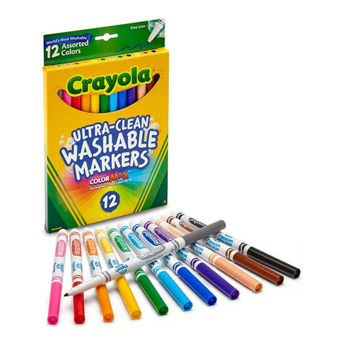 Washable Markers Crayola Set 12 Plumones Lavables