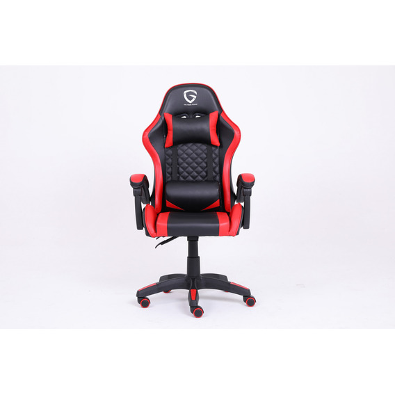 Silla Gamer Respaldo Reclinable The Game House Rombos Color Rojo Material Del Tapizado Cuero Sintético