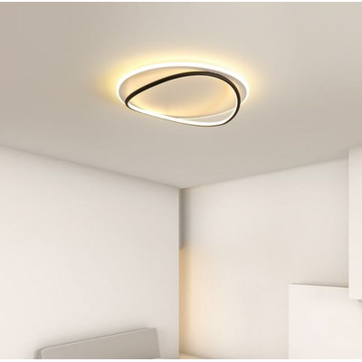 Lámpara Plafón Aplique Led Daxa Negro 54w 50cm Deco Dx