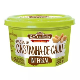 Kit 3 X Pasta Integral De Castanha De Caju Dacolônia 200g
