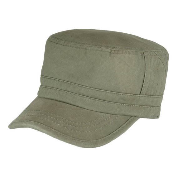 Gorra Cubana De Algodon Con Visera Tipo Militar