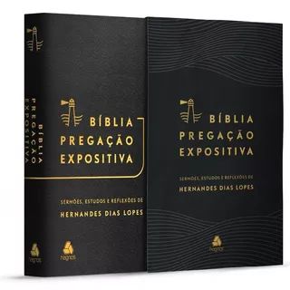 Bíblia Pregação Expositiva | Ra |pu Luxo Preto, De Dias Lopes, Hernandes. Editora Hagnos Ltda, Capa Mole Em Português, 2020