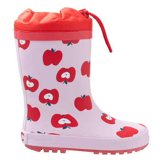 Botas Plásticas Con Cordón Ajustable Para Bebé Niña Rojo 