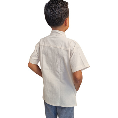 Camisa Guayabera De Manta Para Adolescente