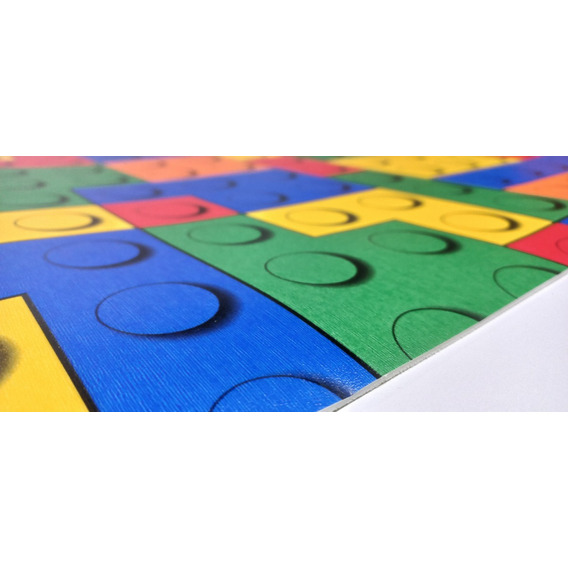 Carpeta Piso  1.50x2mt Vinilico Bloques Multicolor Infantil