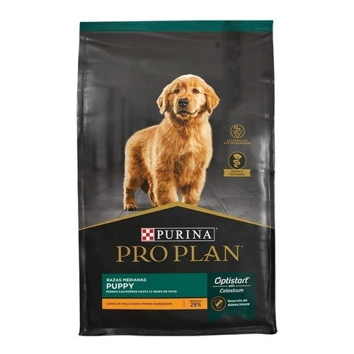 Alimento Pro Plan OptiStart Puppy para perro cachorro de raza mediana sabor pollo en bolsa de 1kg