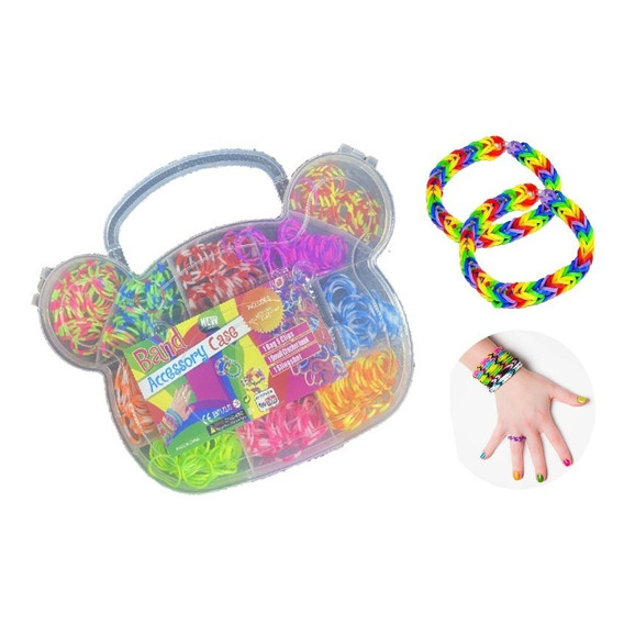 Set Kit Para Hacer Pulseras Ligas O Bandas Elásticas Niñas