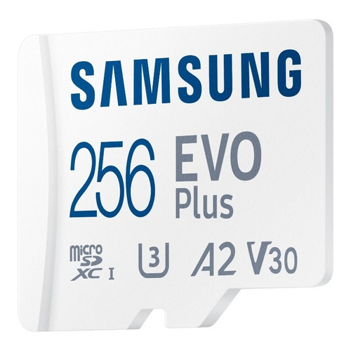 Micro Sd Xc Samsung Evo Plus 256gb A2 Uhs-1 U3 C10 130 Mb/s