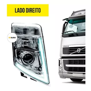 Farol Volvo Fm Fh Fm13 Fh13 Lado Direito Com Drl