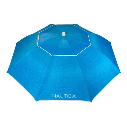 Sombrilla De Playa Y Jardín Nautica Plegable Protección Uv Color Azul Palmera