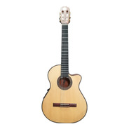 Guitarra Criolla Clásica La Alpujarra 85kec Para Diestros Natural Brillante