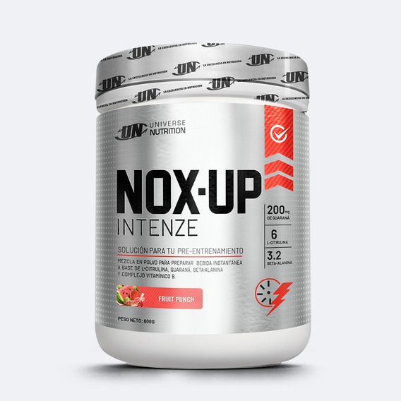 Pre Entreno Universe Nutrition Nox- Up Intenze 600gr Sabor citrus punch, fruit punch, uva