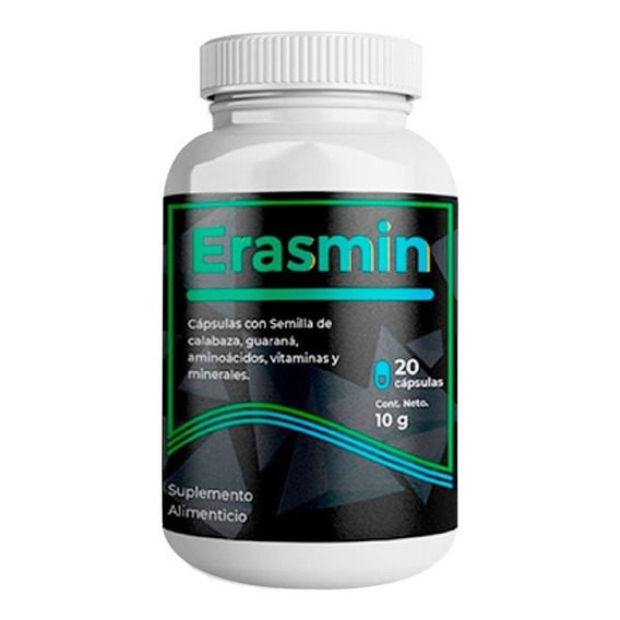 Suplemento Erasmin Aminoácidos 20 Cápsulas Sabor natural