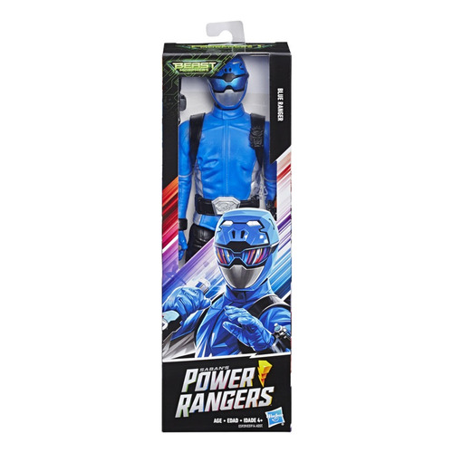 Muñeco Hasbro Power Rangers Beast Morphes Ranger Azul +4