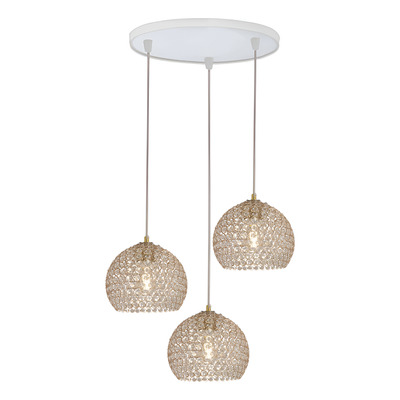 Colgante 3 Luces Copen Dorado 15cm Deco Moderno Apto Led E27