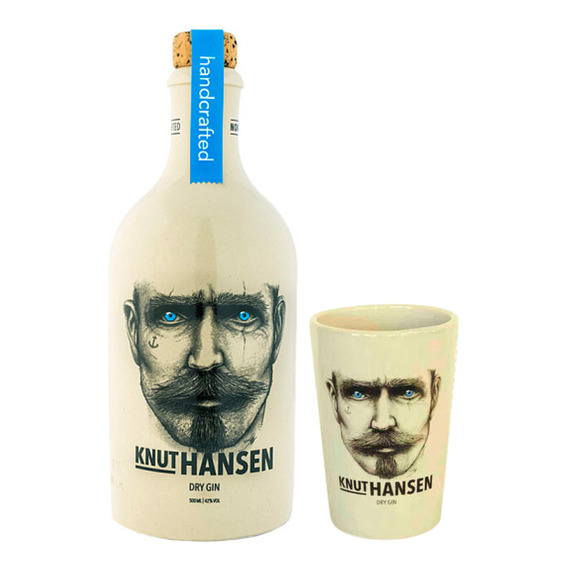 Gin Knut Hansen 500 Ml. + Vaso De Ceramica Original 300 Ml.