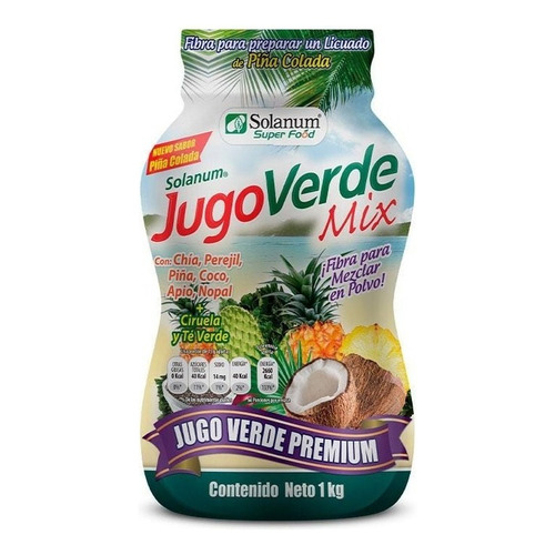 Jugo Verde Mix Piña Colada 1 Kg Solanum