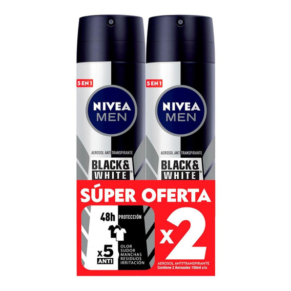 Nivea Men Desodorante Hombre Invisible For Black & White Spr